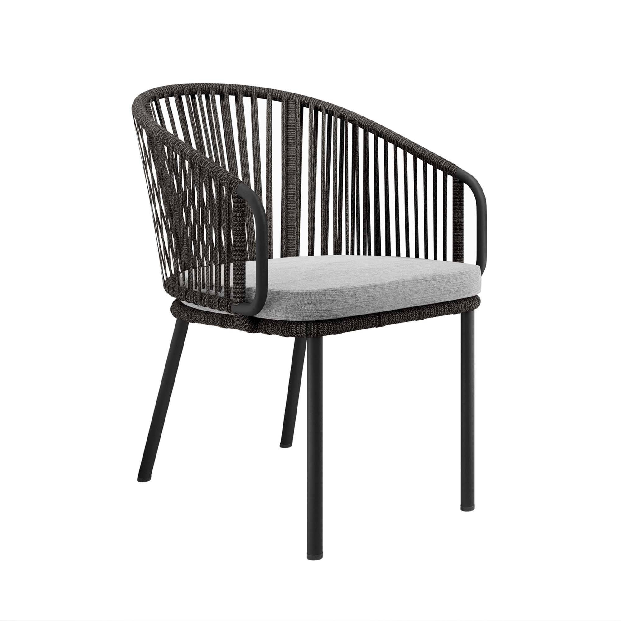 Angle. Modway - Harbor Outdoor Patio Armchair by Modway - Charcoal Gray.