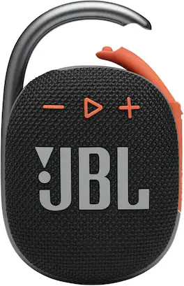 JBL - Clip 4, Black/Orange Portable Bluetooth 5.1 Speaker Waterproof & Dust Resistant Noise & Echo-Canceling Speakerphone