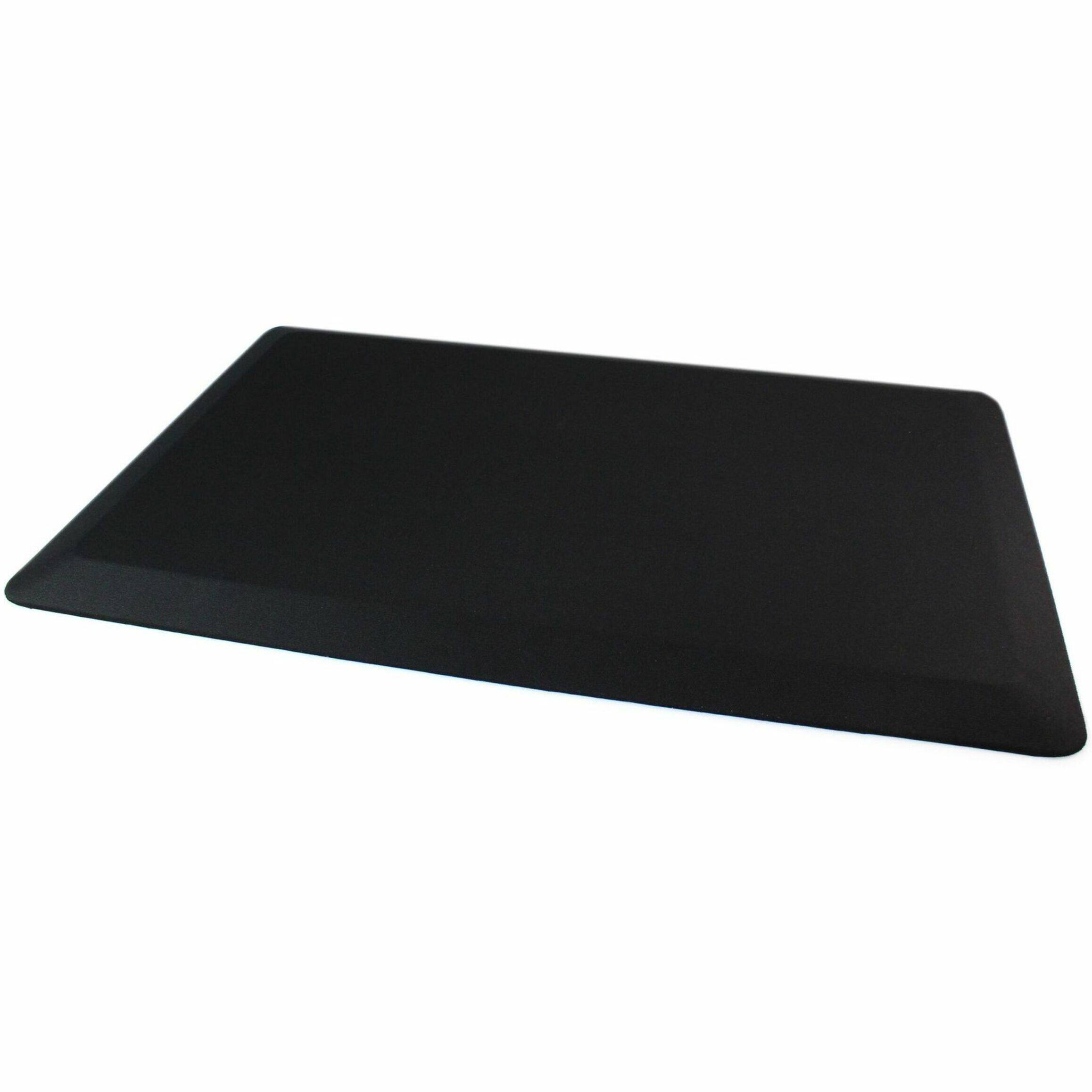 Front. Floortex - Floortex Black Standing Comfort Mat - 16'' x 24'' - Black.