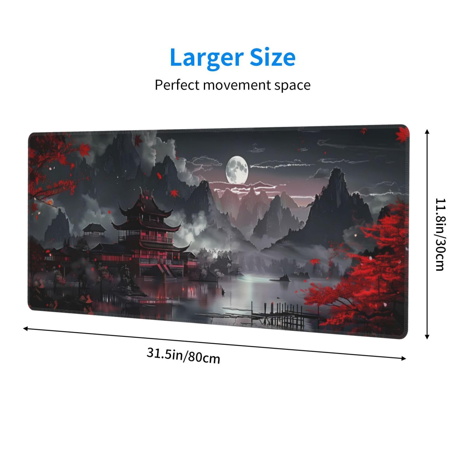 Larger Size  
Perfect movement space  

11.8in/30cm  
31.5in/80cm