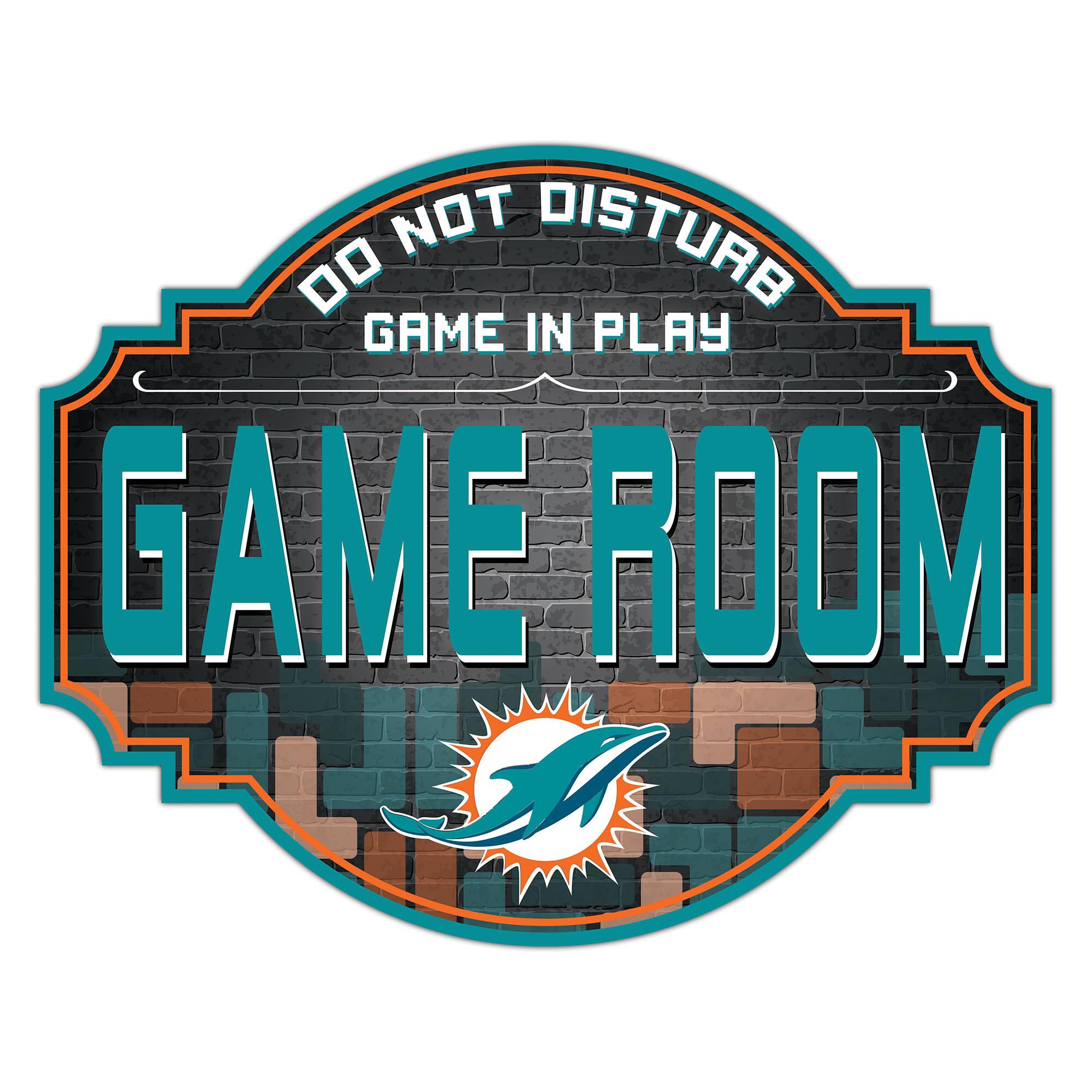 Miami Dolphins 12'' Game Room Tavern Sign