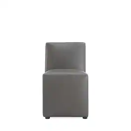Manhattan Comfort - Anna Square Modern Vegan Leather Dining Chair - Graphite