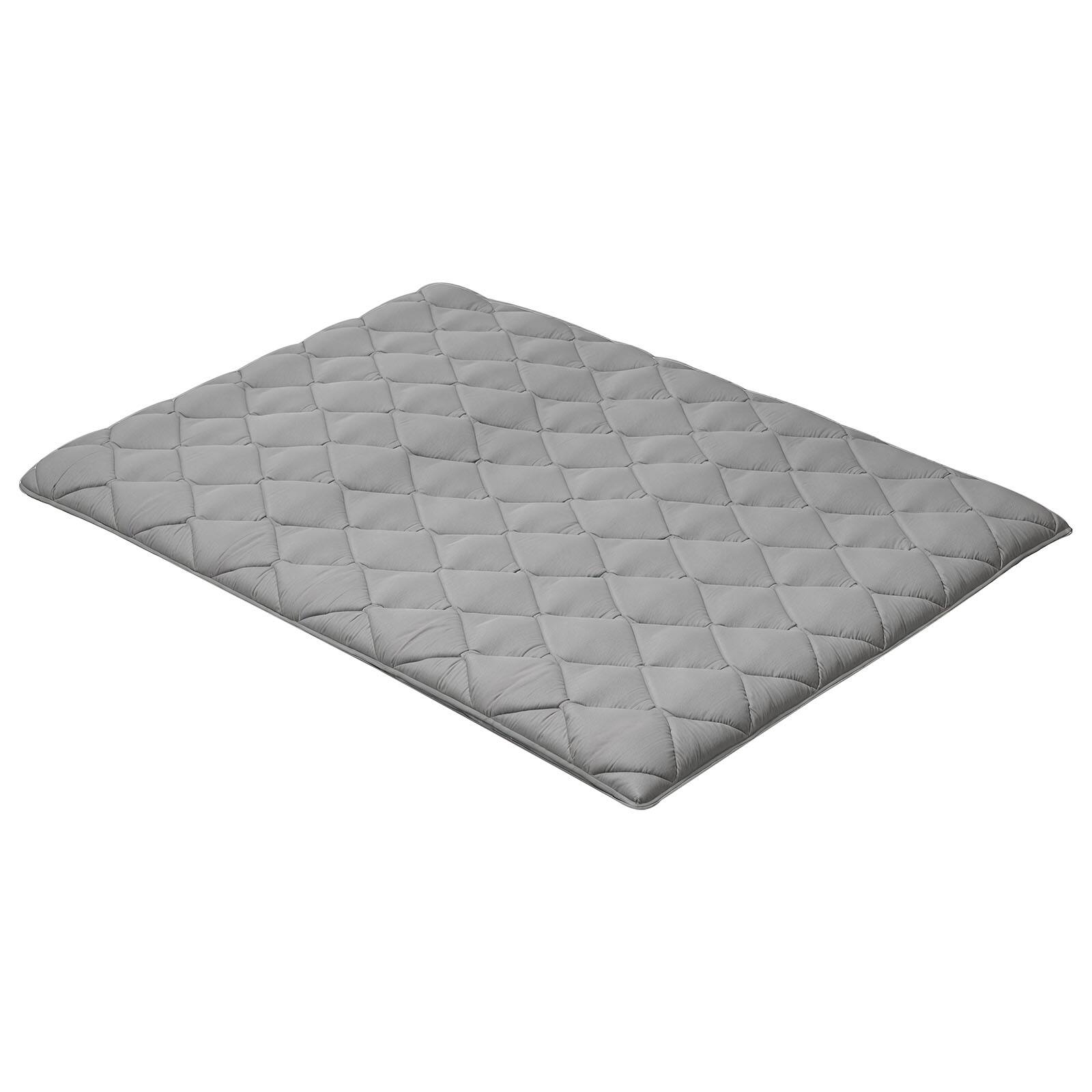 VEVOR - Japanese Tatami Mat, Full Size Foldable Japanese Tatami Mattress, Futon Mattress with Storage Bag & Fastener - Gray - Thumbnail 4