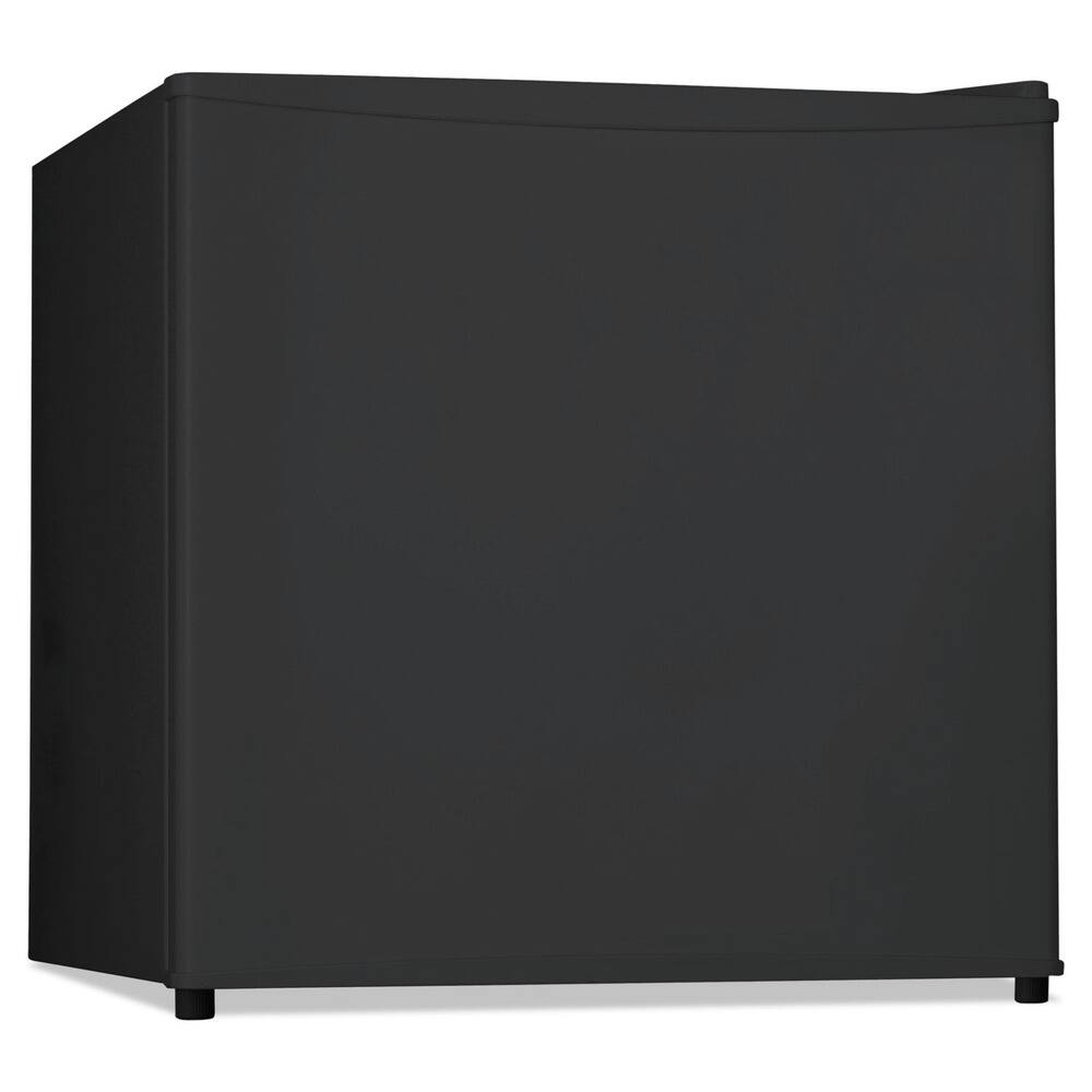 Front. Alera - 1.6 cu-ft. Refrigerator with Chiller Compartment - Black - Black.