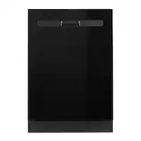 Whirlpool - Quiet Dishwasher with Boost Cycle and Pocket Handle - Black - Front_Zoom