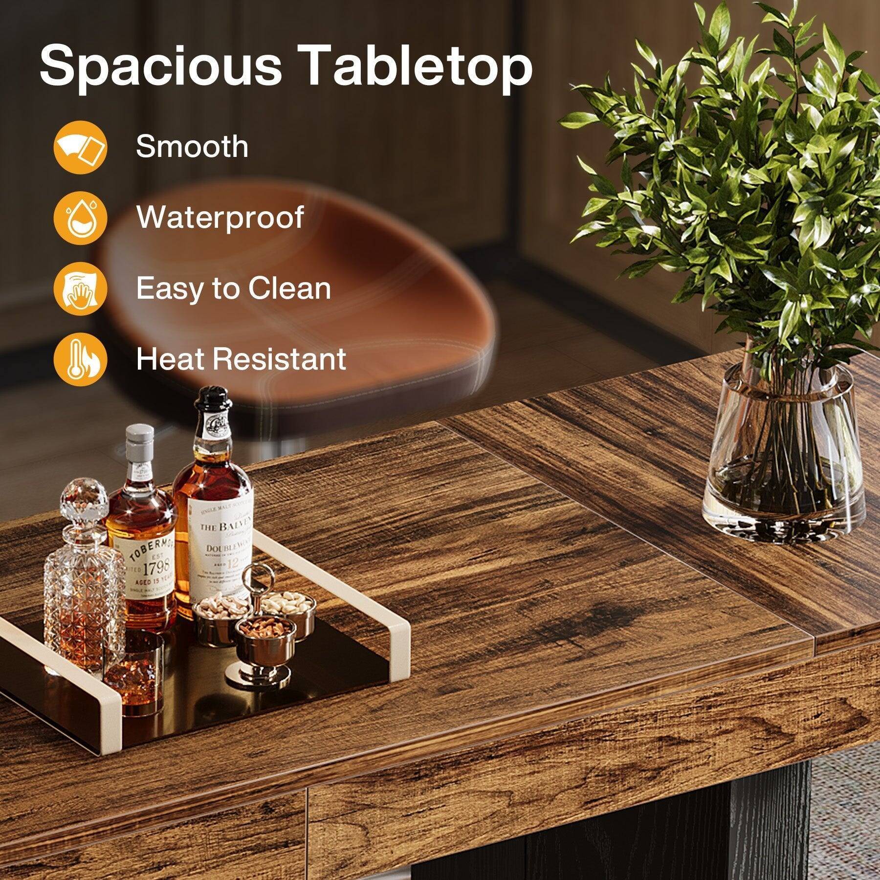 Spacious Tabletop  
Smooth  
Waterproof  
Easy to Clean  
Heat Resistant  

TOBERNA 1798 AGER  
THE BAIVEN Dol 12
