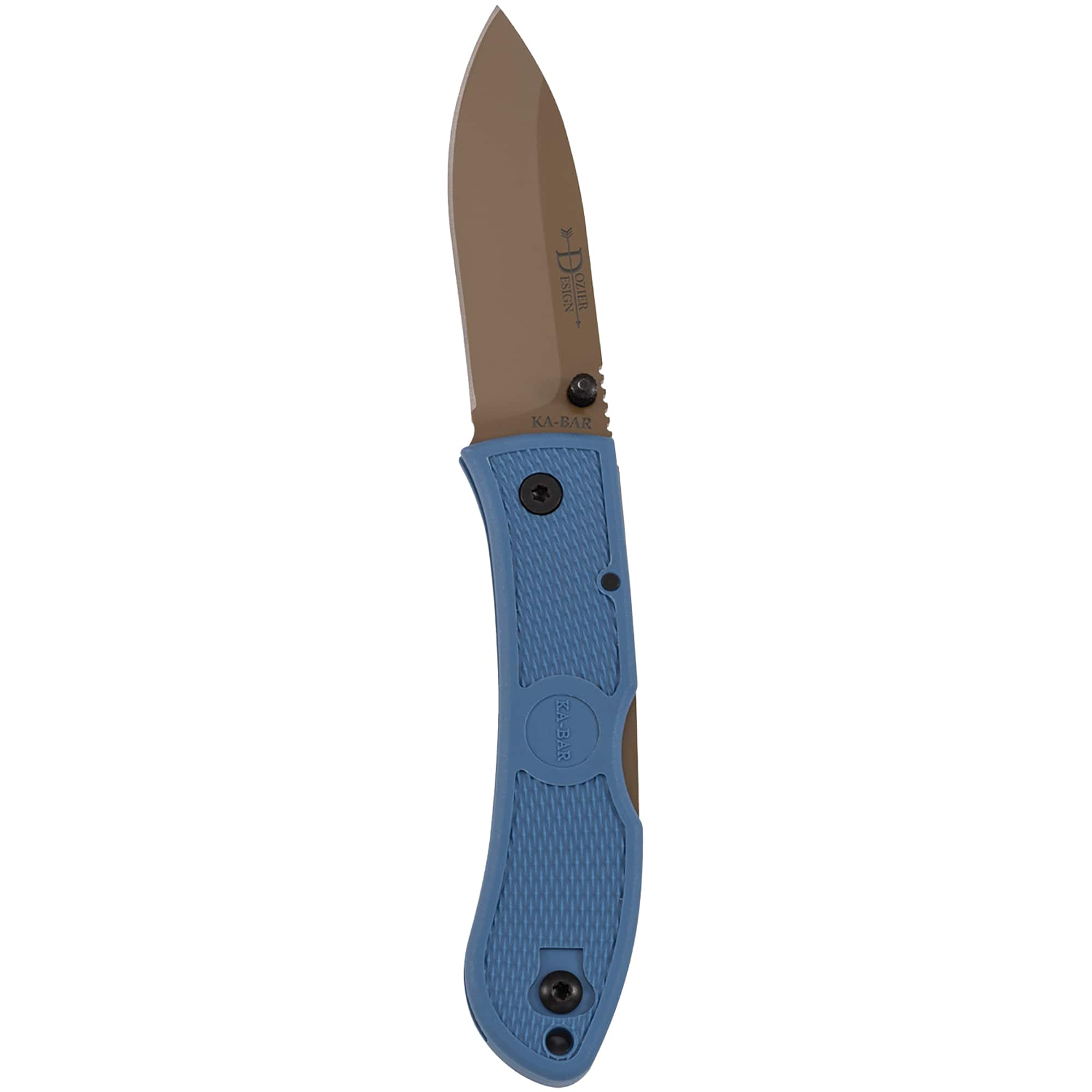 KA-BAR - 3" Blade Dozier D2 Folding Hunter Knife - Blue