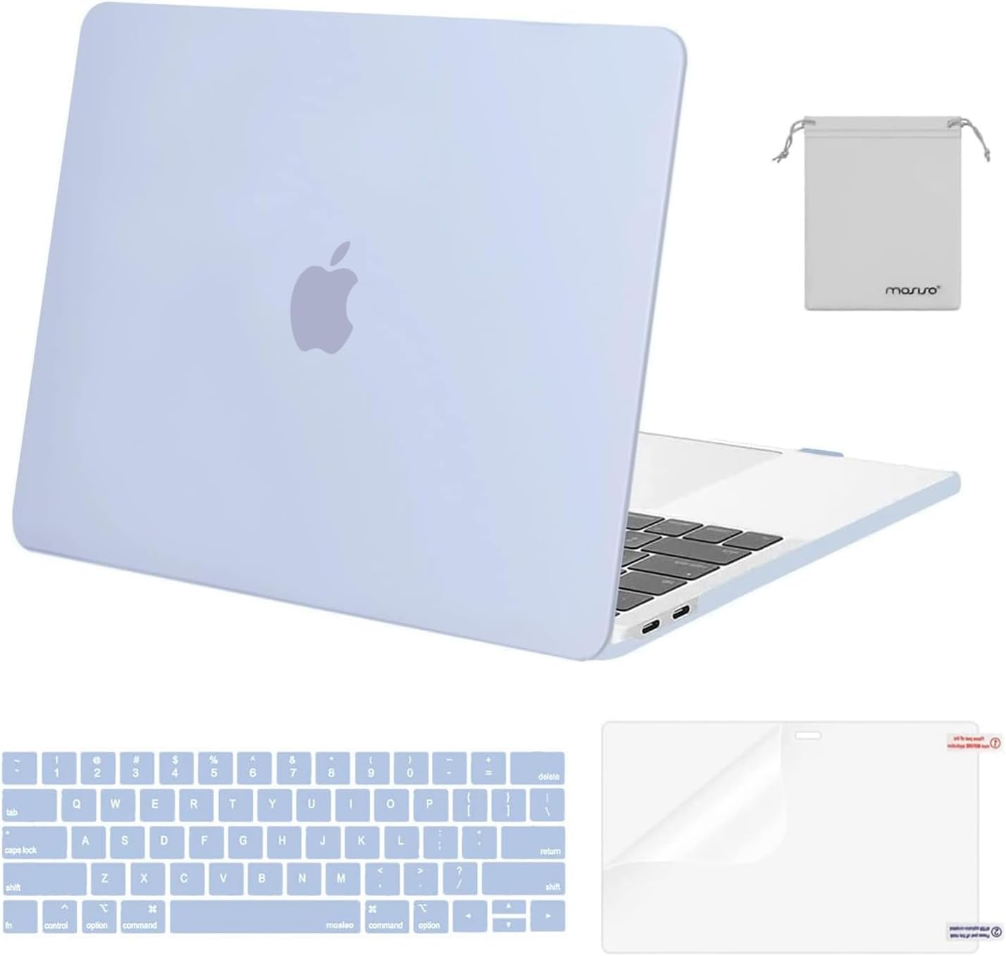 "mosiso - MacBook Pro 13"" hard shell case with keyboard skins, screen protector and storage bag - Pastel Blue" price history on PriceWatchPro