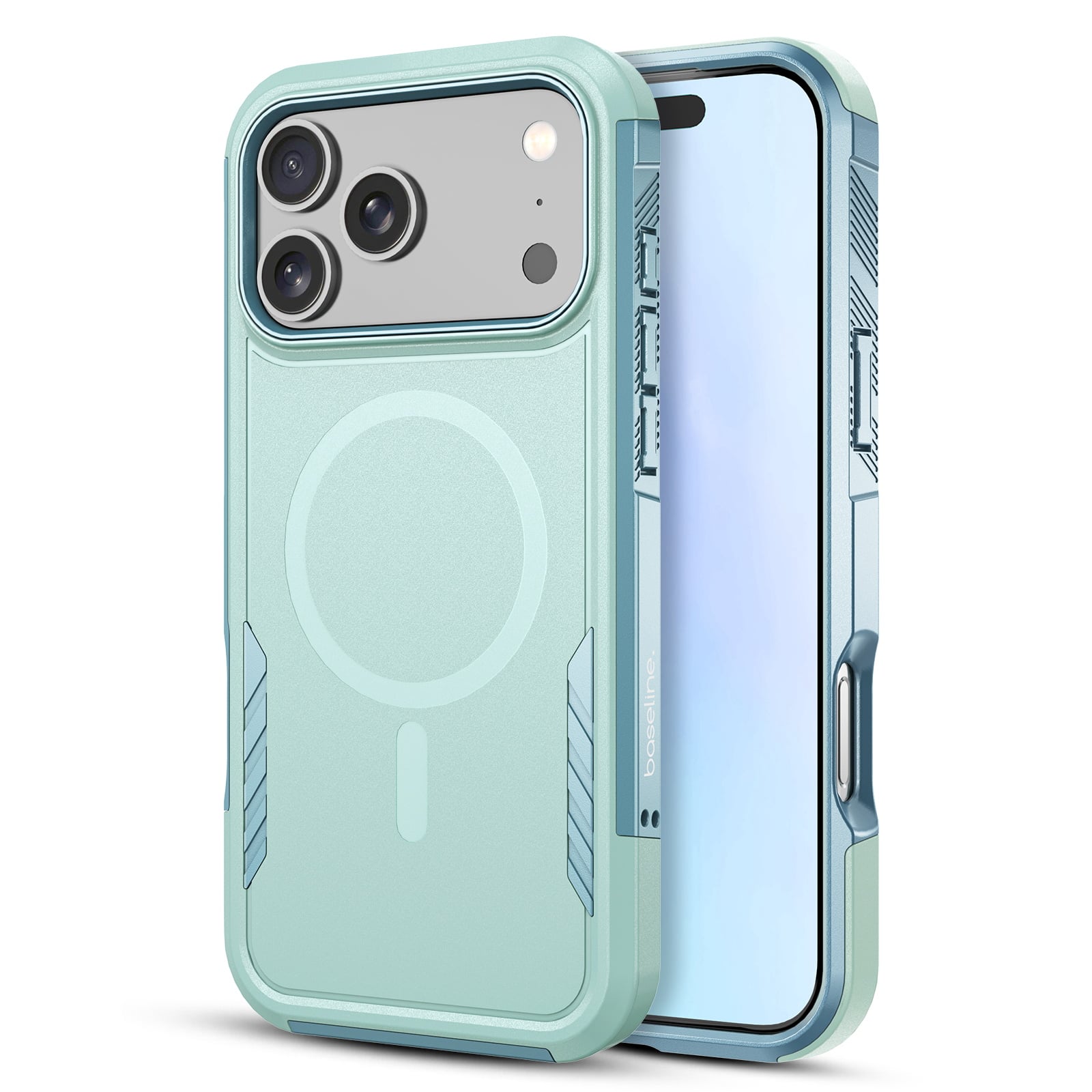 Front. BASELINE - baseline Fortress Series MagSafe Case for Apple iPhone 17 Pro - Light Blue - Blue.
