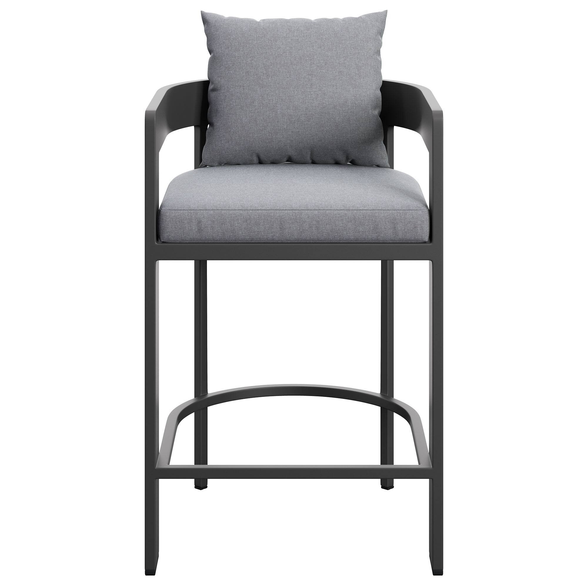Alt View 4. Modway - Tahoe Outdoor Patio Aluminum Counter Stool by Modway - Gray.