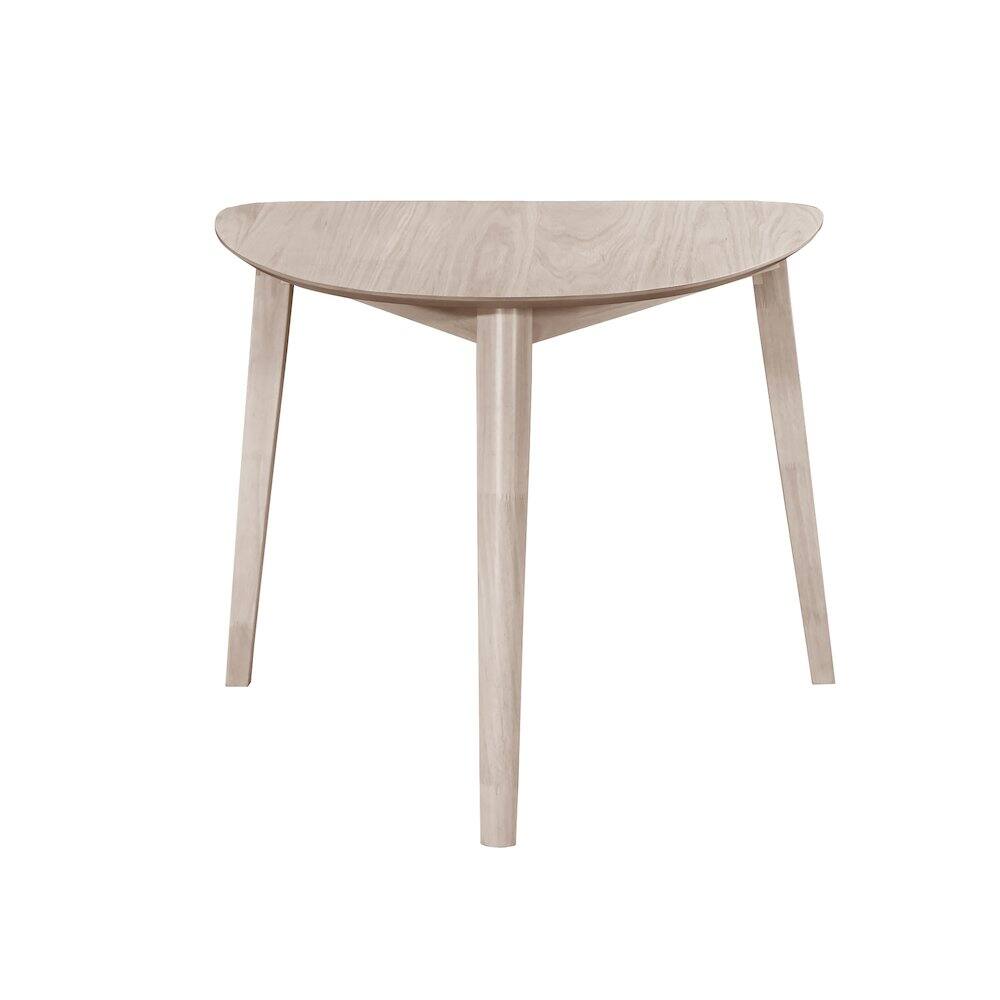 Angle. New Classic Furniture - Oscar Wood Corner Table - White.