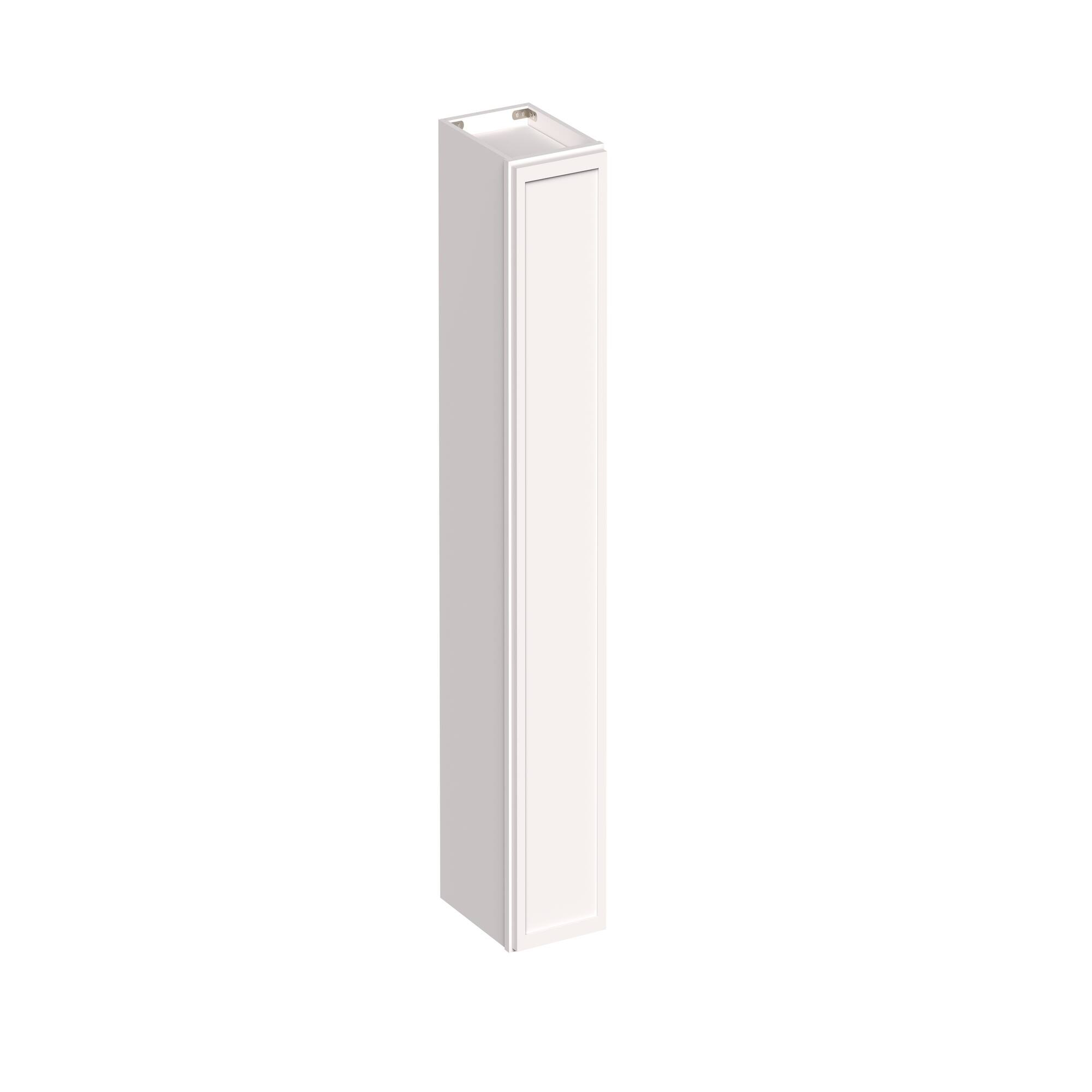 Angle. Boyel Living - 9-in W x 42-in H x 12-in D Slim Shaker RTA Kitchen Wall Cabinet with Soft-Close - Snow White.