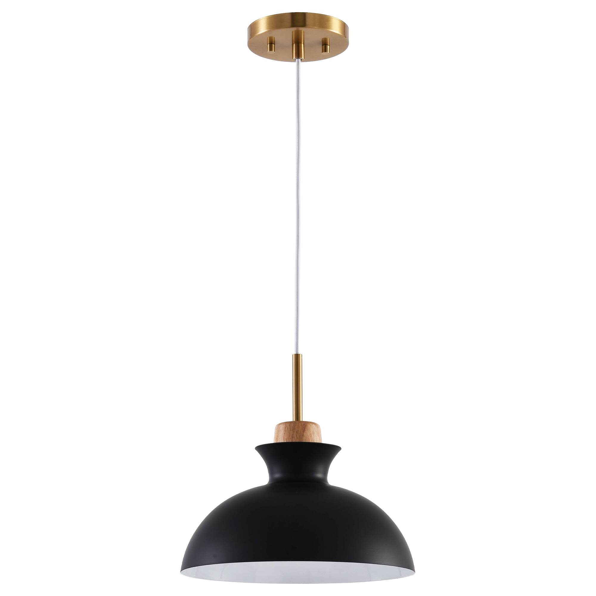 Alt View 4. Parrot Uncle - 1-Light Modern Black Hanging Pendant Light - Black.