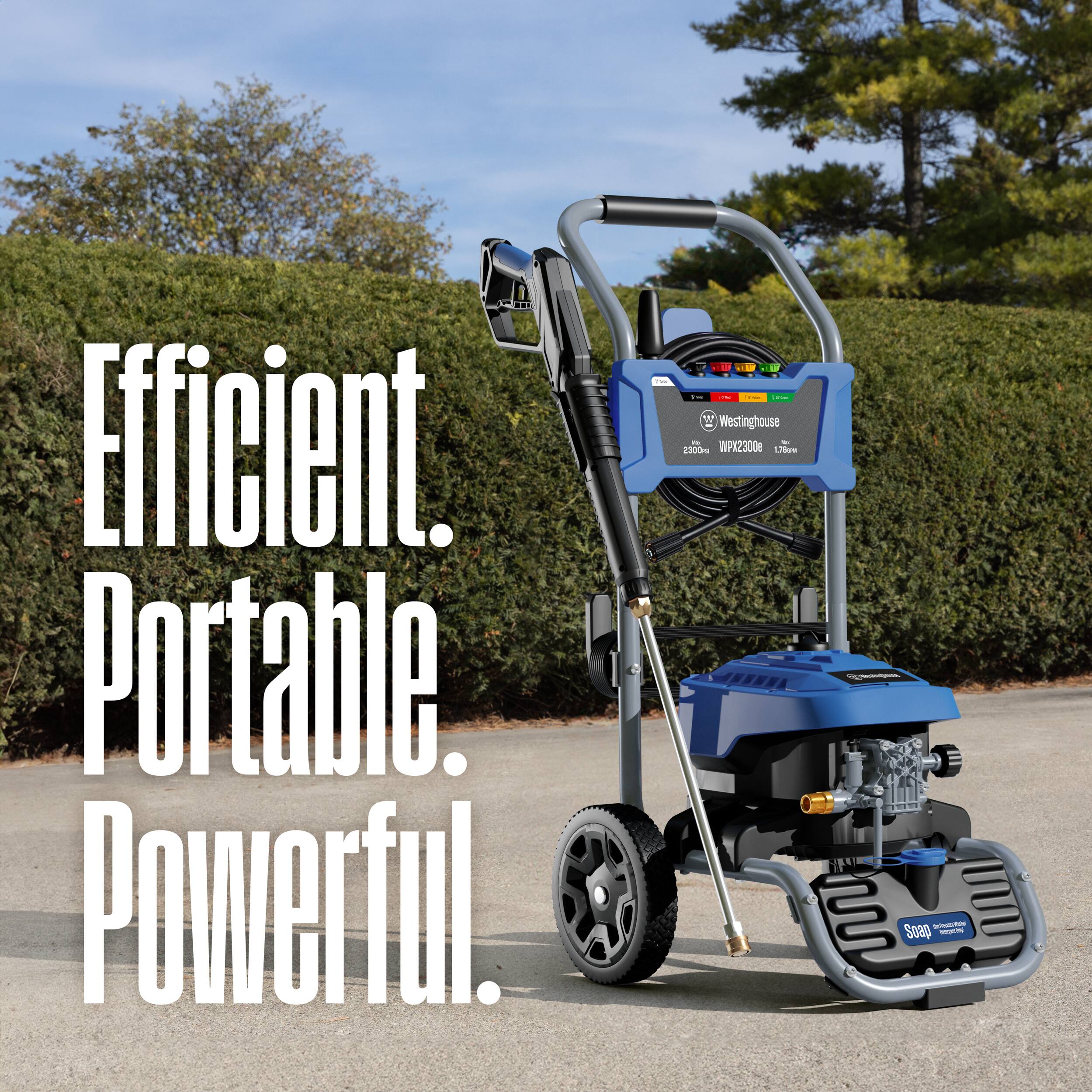 Efficient. Portable. Powerful.

TVB
The - C UP Westinghouse - RA 2300pg WPK2300e 178ov
Soap hergeribe