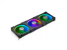 Front. Phanteks - Phanteks D30-140 DRGB PWM Fan 3Pack, Premium ARGB Fans with Daisy-Chain, Black - Black.