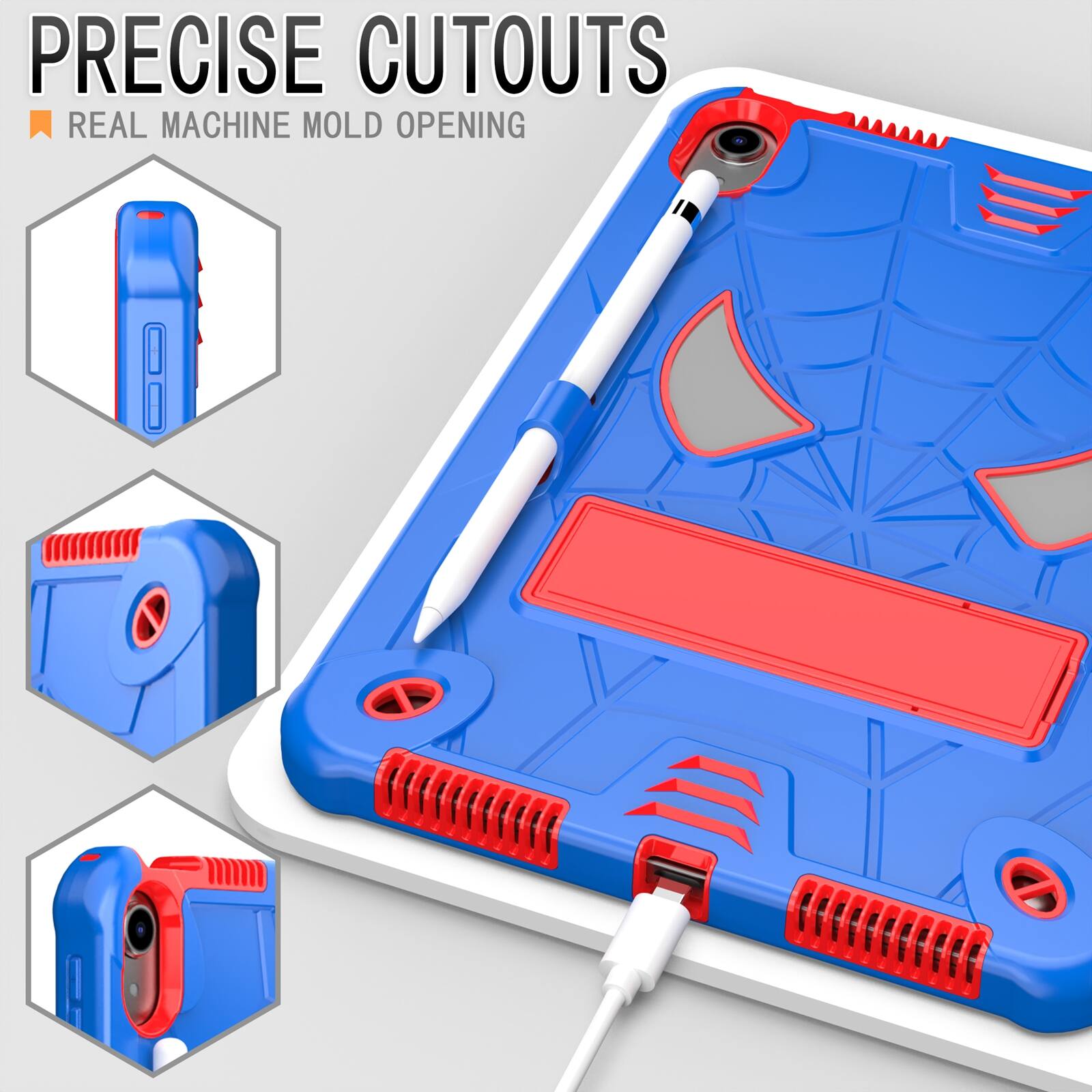 PRECISE CUTOUTS  
REAL MACHINE MOLD OPENING