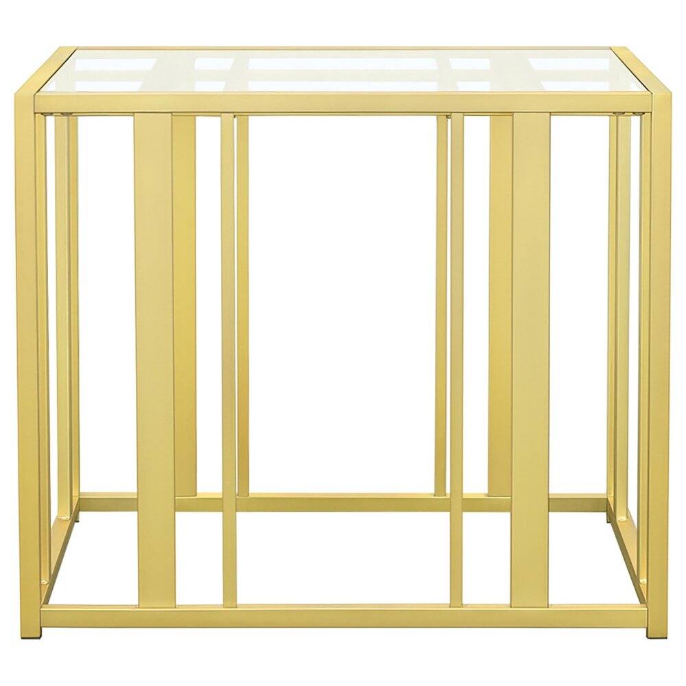 Alt View 4. Coaster Co. of America - Adri 3-piece Coffee and End Table Set Black Nickel - Gold.