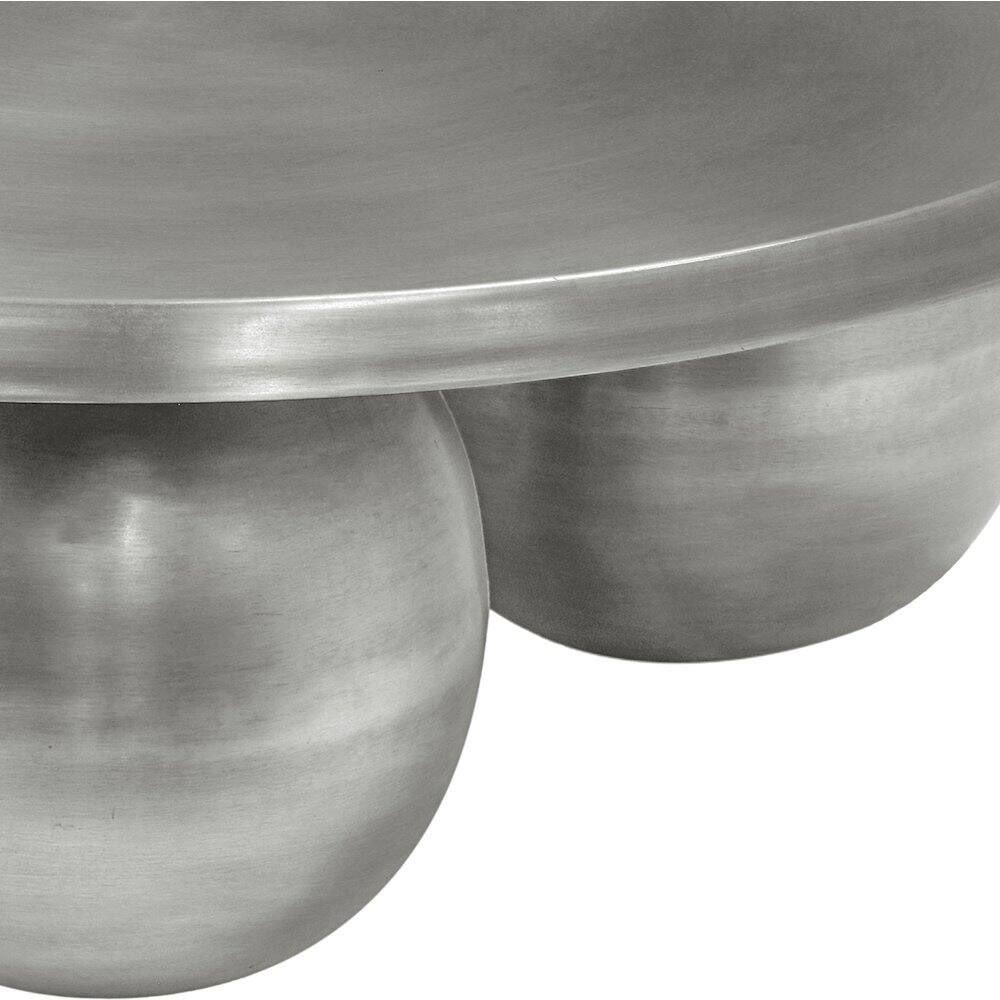 Alt View 4. Meridian Furniture - Globus Silver Coffee Table - Silver.