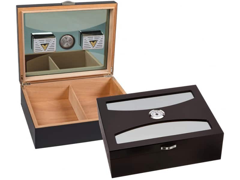 Prestige - Delano Black Humidor - Rich Black Finish