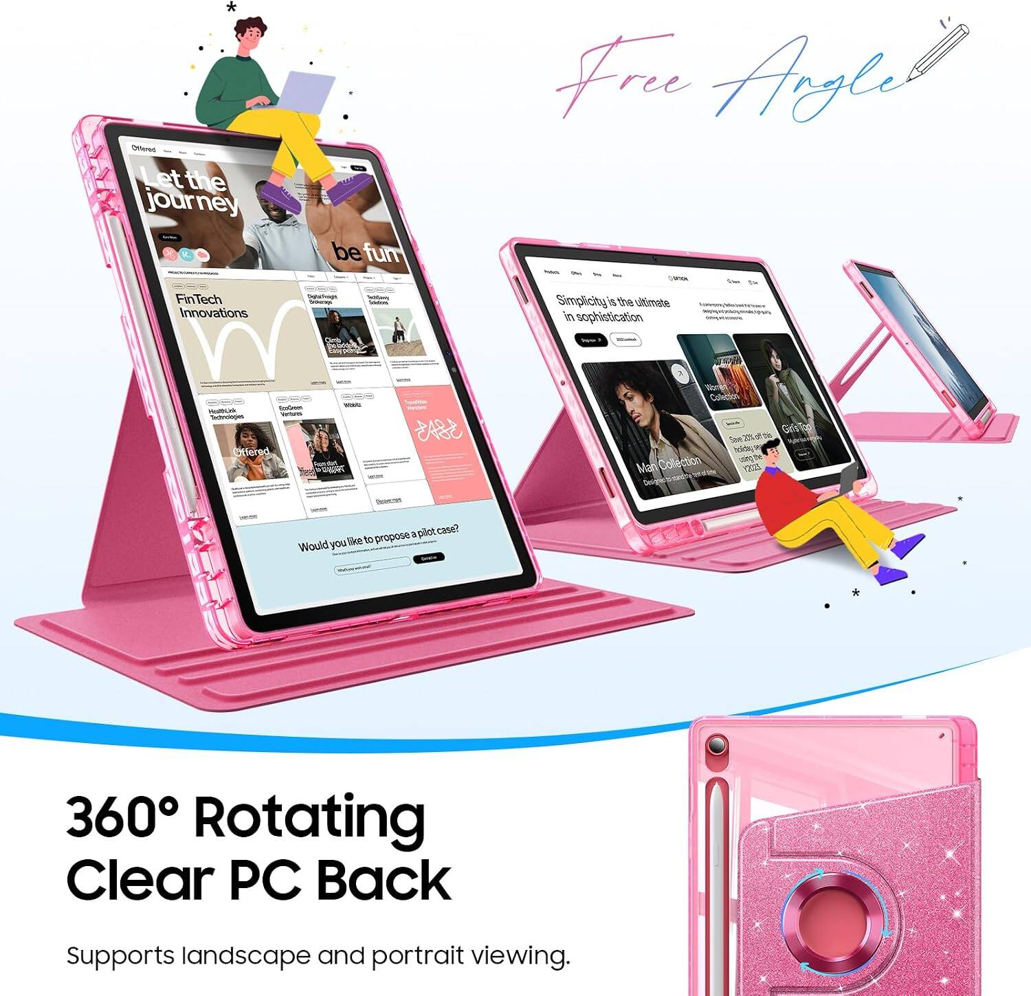 Let the journey be fun  
Free Angle  
FinTech Innovations  
Simplicity is the ultimate in sophistication  
Would you like to propose a pilot case?  
360° Rotating Clear PC Back  
Supports landscape and portrait viewing.