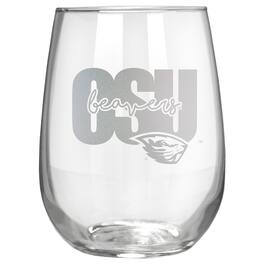 Great American Products - Oregon State Beavers Etched 17oz. City Stemless Wine Glass - Multicolor