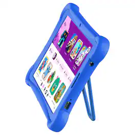 ME - 10" 128GB Tablet - Hybrid Adult/Kids - MediaTek Octa-Core - HD Display - Android 15 - Google Kids Space - w/ Bumper Case - Blue