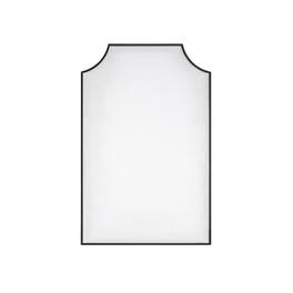 Elegant Kitchen and Bath - Notched Metal Mirror 27x42 inch - Black