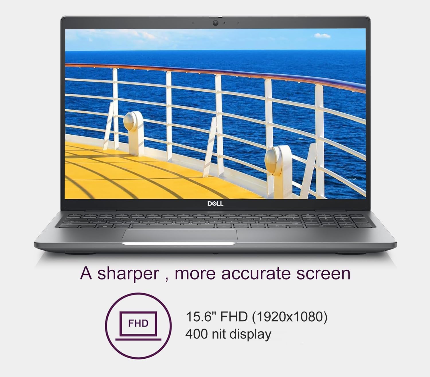 A sharper, more accurate screen  
15.6" FHD (1920x1080)  
400 nit display