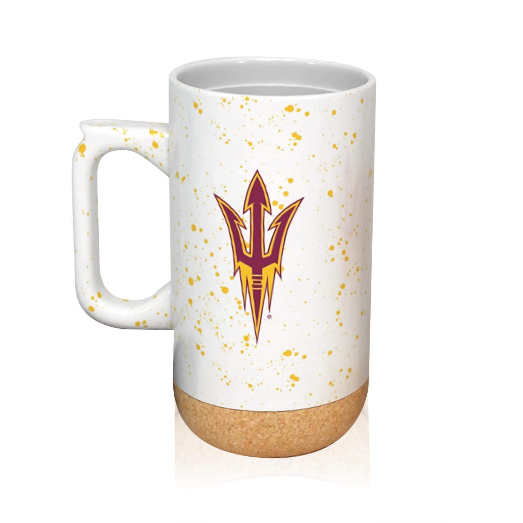 Indigo Falls - Arizona State Sun Devils 18oz. Speckle Cork Mug - Cream