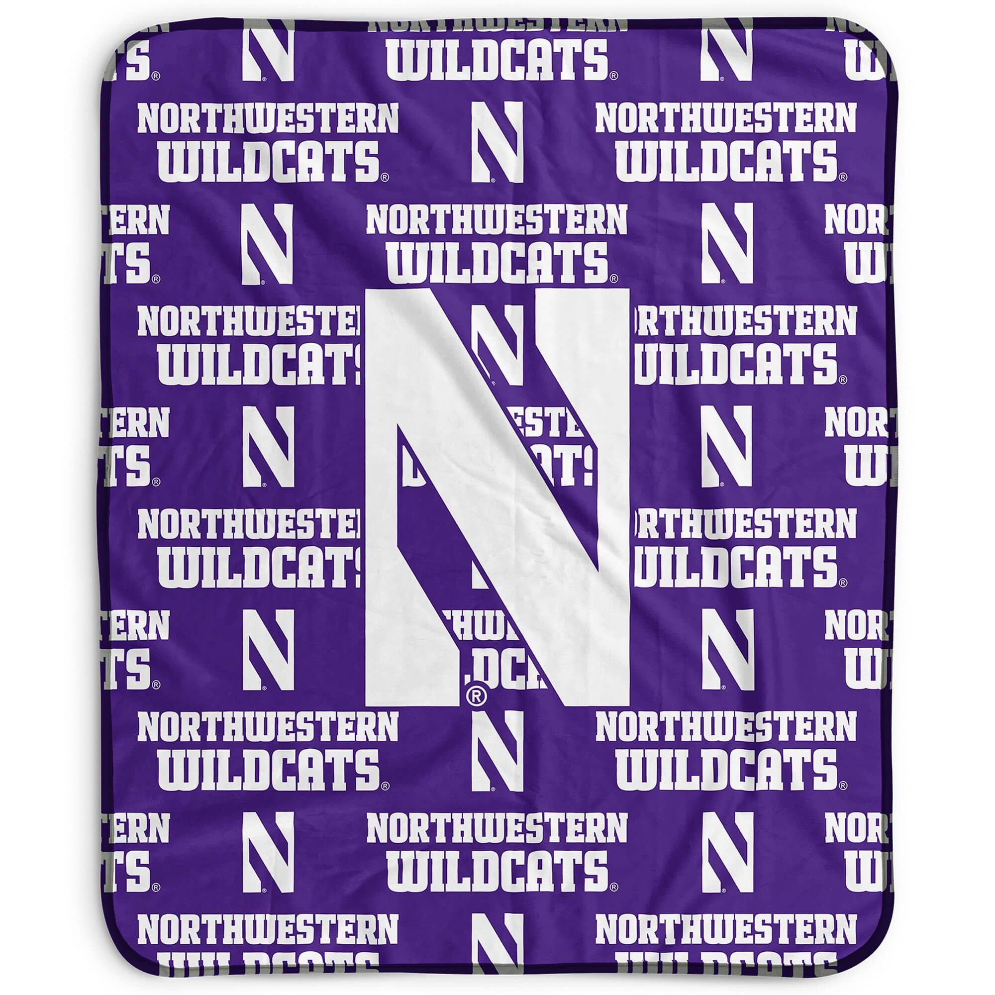 Pegasus - Northwestern Wildcats 50" x 60" Repeat Wordmark Fleece Blanket - Multicolor