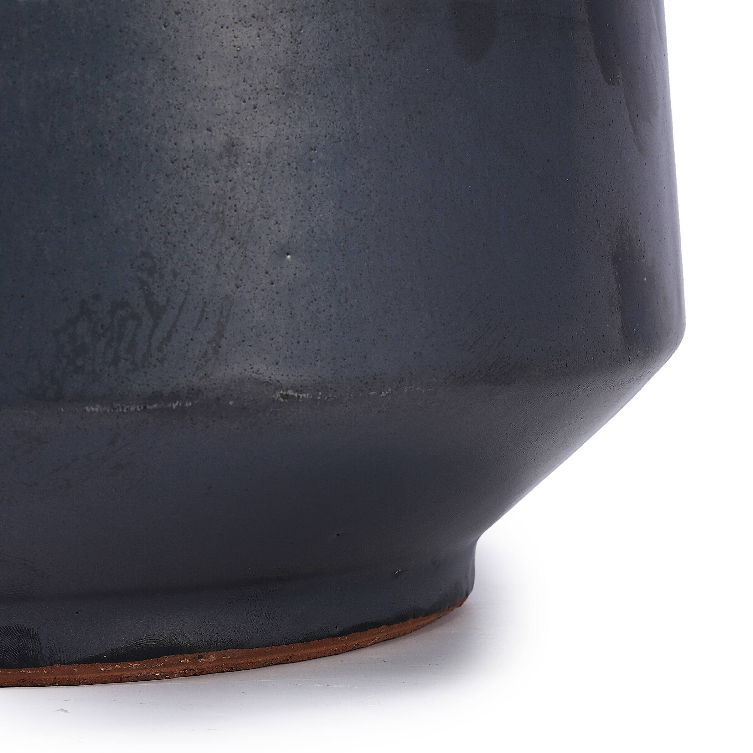 Alt View 10. Loheer - Loheer Ceramic Planter Set, Handmade Black Matte Glazed Planters, Set of 3 Textured Clay Pots for Indoor Outdoor Plants.