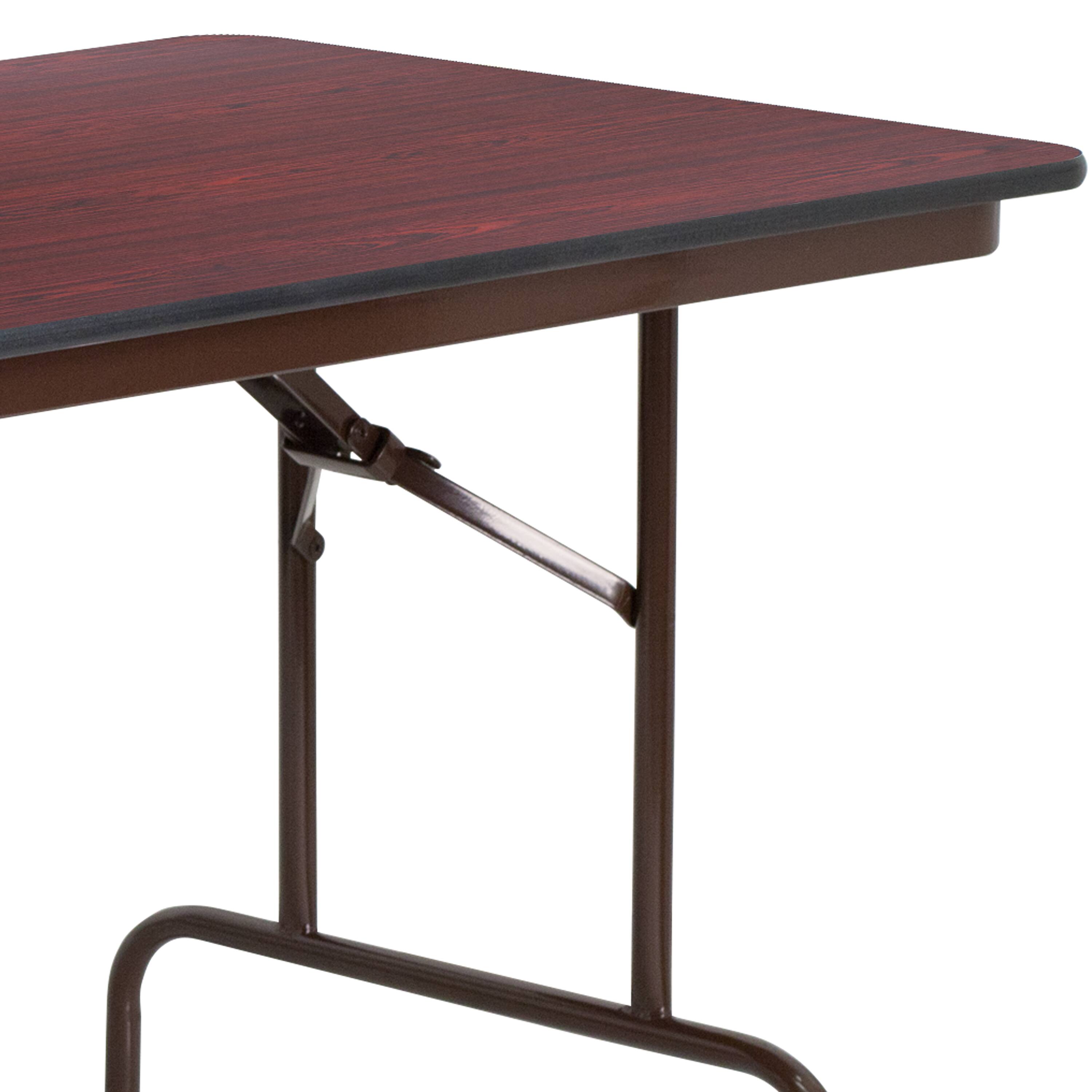 Alt View 8. Emma + Oliver - 6-Foot High Pressure Mahogany Laminate Folding Banquet Table - Mahogany.