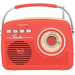 Supersonic - Retro Portable AM/FM Radio SC-1201 with Bluetooth - Red