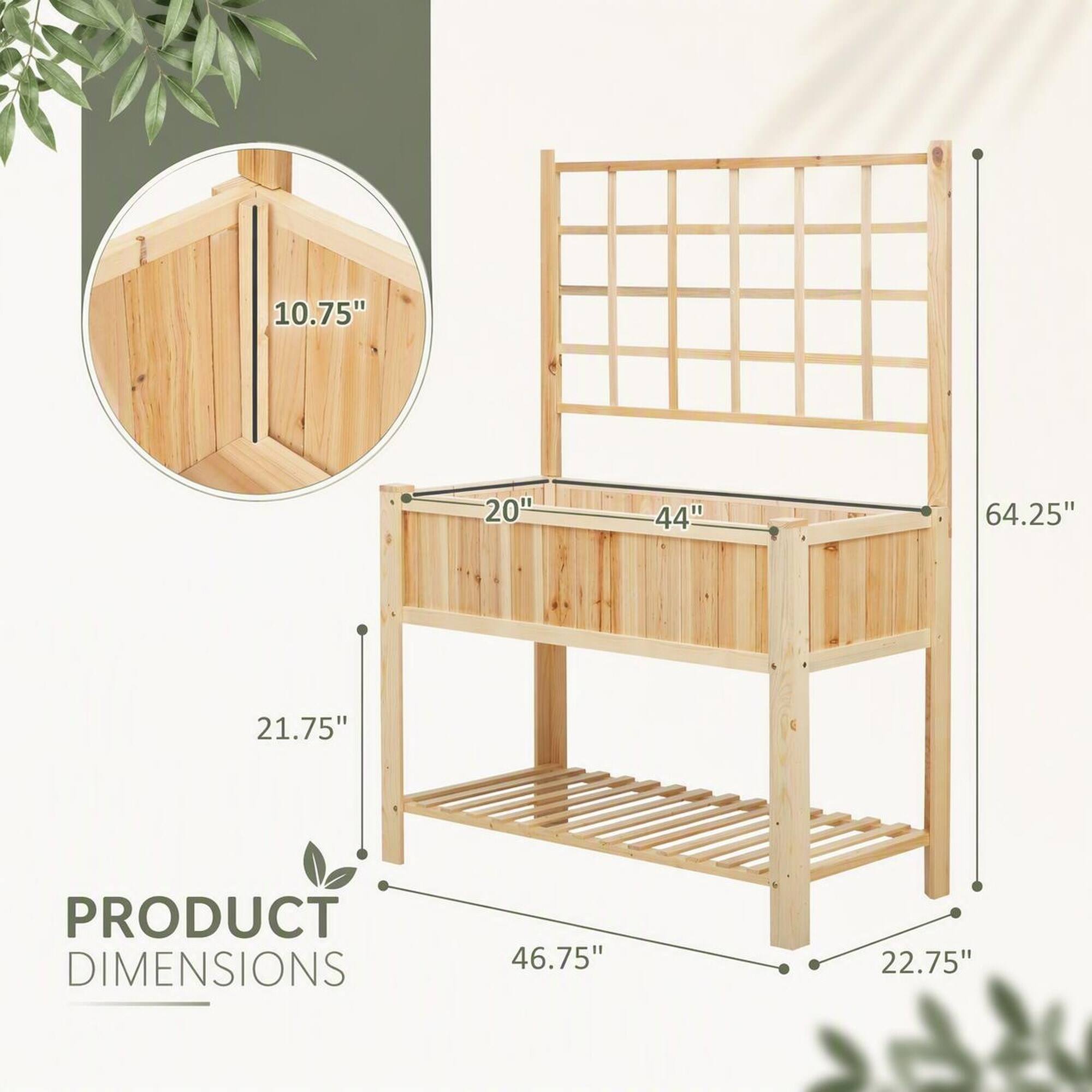 10.75"  
20"  
44"  
64.25"  
21.75"  
PRODUCT DIMENSIONS  
46.75"  
22.75"