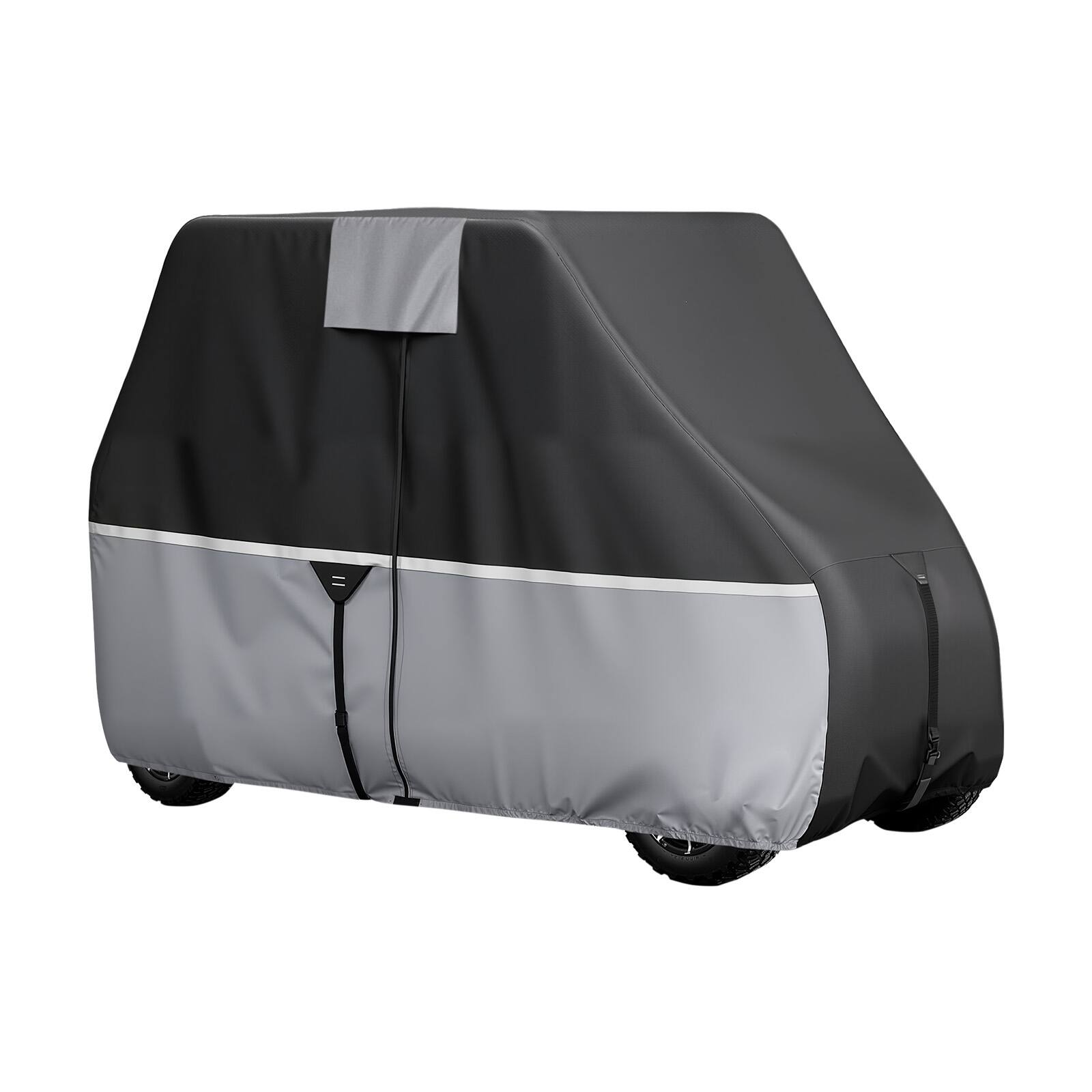 Alt View 5. VEVOR - Golf Cart Cover, Full Coverage 2+2/4 Passenger Golf Cart, 420D Waterproof Oxford Fabric Club Car Cover Fits Most Carts - Black;Grey.