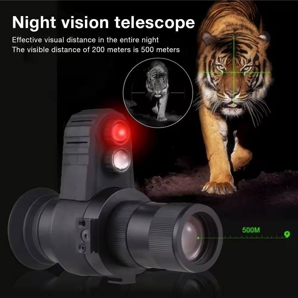 Night vision telescope  
Effective visual distance in the entire night  
The visible distance of 200 meters is 500 meters  
500M
