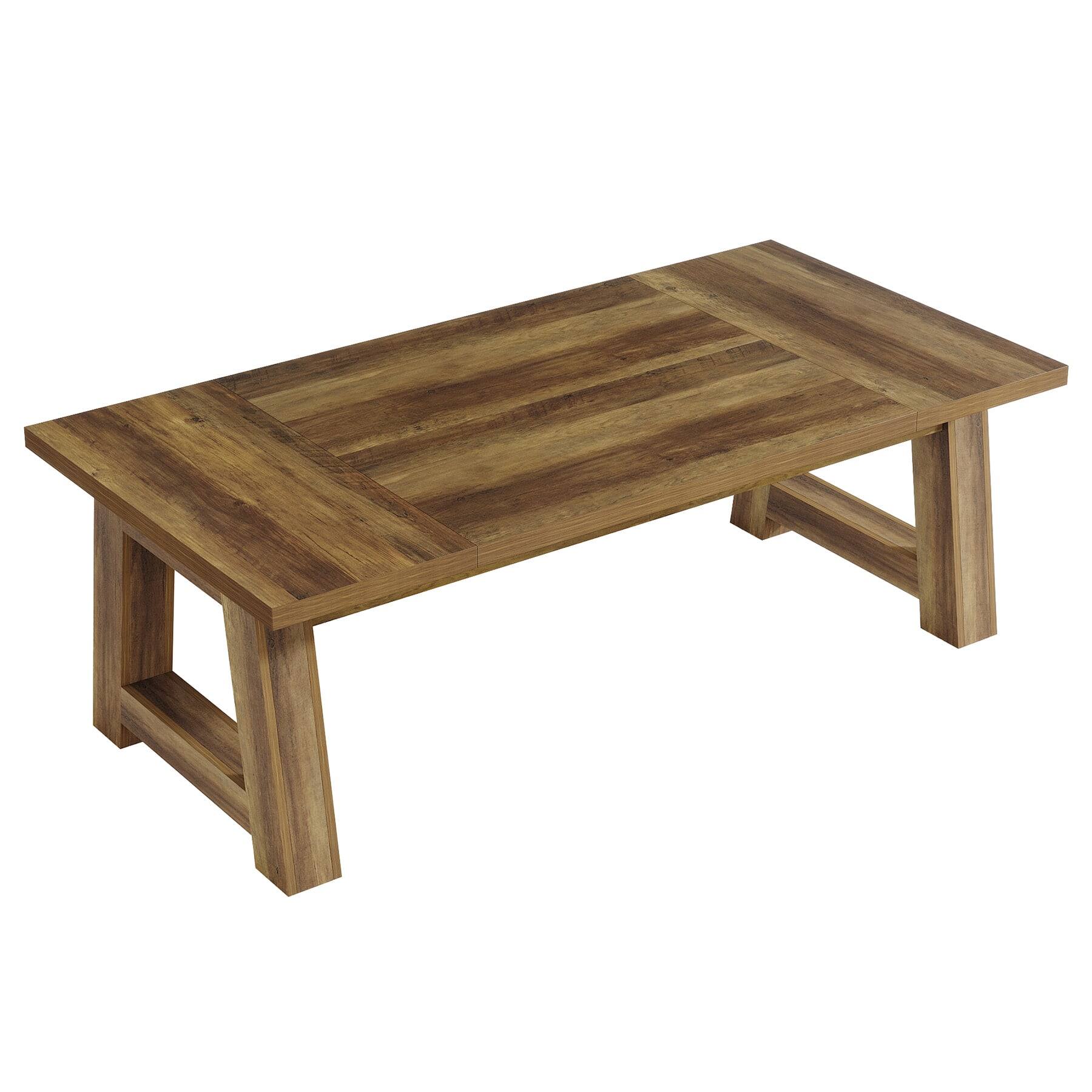 Back. Kadyn - Kadyn Wood Dining Table, Rustic Farmhouse Style, Rectangular Table, Perfect for Family Meals, Brown - Brown.