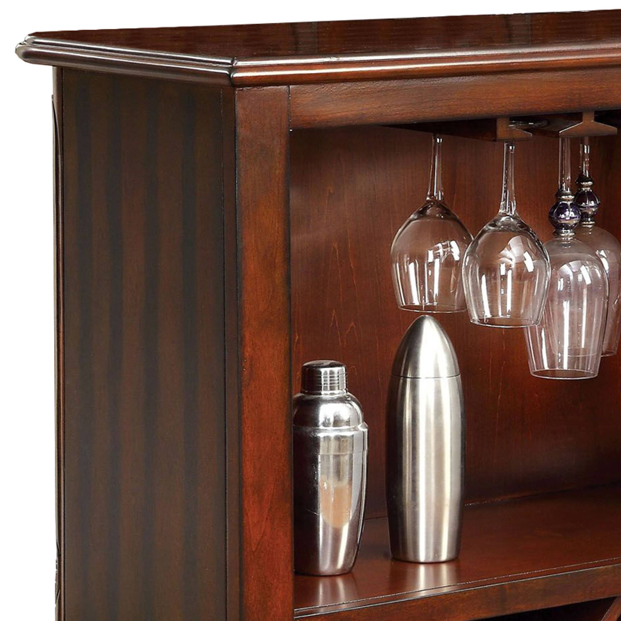 Alt View 1. Manhattan Lane - Luxurious Bar Table, Cherry Finish - Cherry Finish.