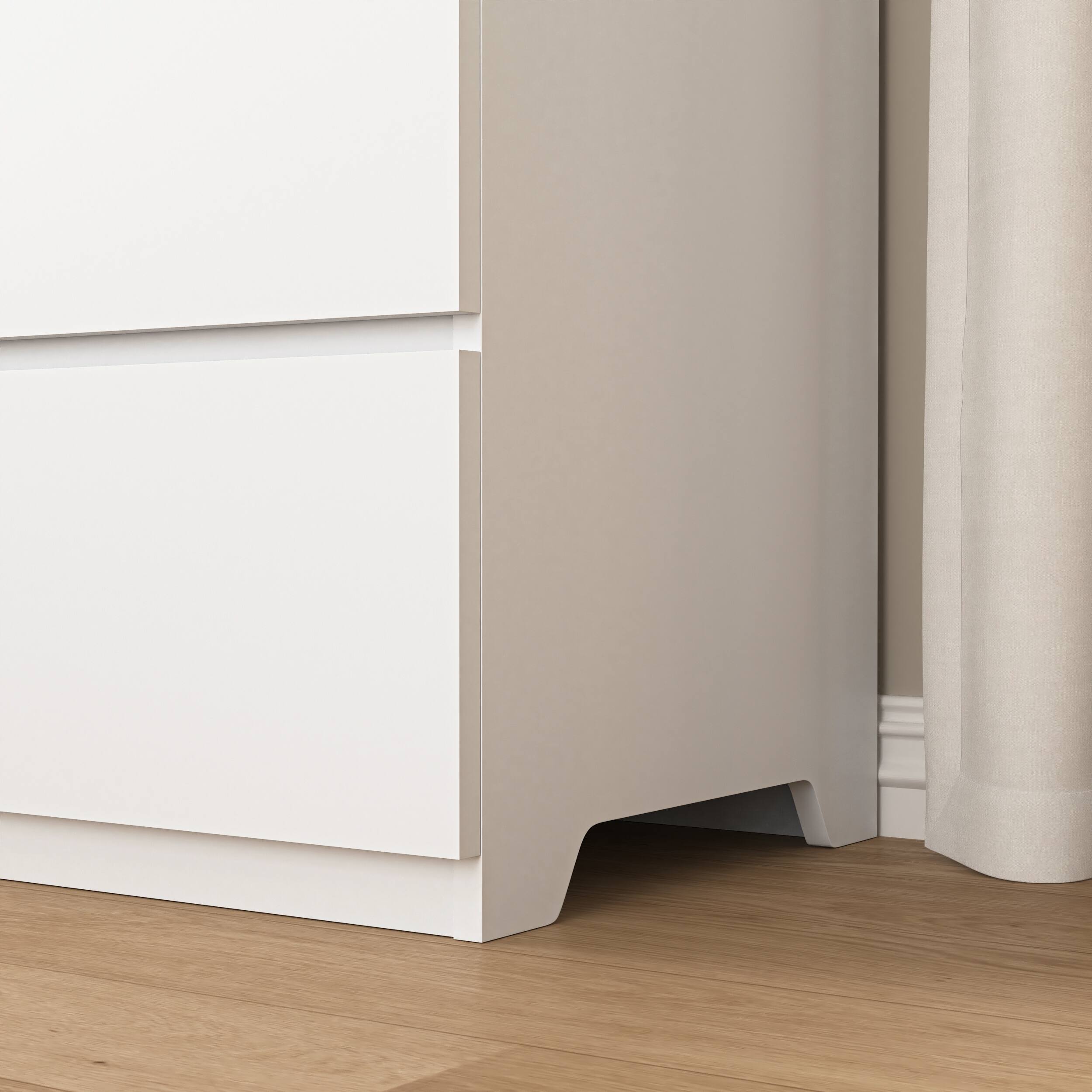 Alt View 1. Forest'nSky - White 9 drawer 63 in. Wide Chest of Drawers - White.