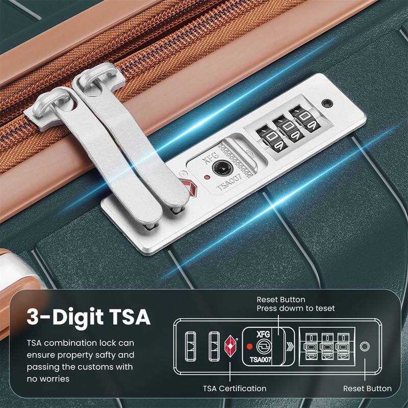 3-Digit TSA

TSA combination lock can ensure property safety and passing the customs with no worries

Reset Button
Press down to reset

TSA Certification

XFG TSA007