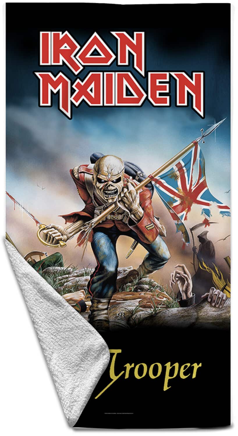 PopMarket - Iron Maiden - Rocksax - Iron Maiden - Trooper - Beach Towel (32 in x 63 in) - Multicolor price history on PriceWatchPro