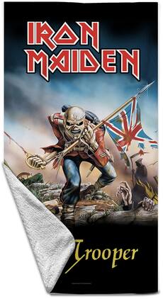 PopMarket - Iron Maiden - Rocksax - Iron Maiden - Trooper - Beach Towel (32 in x 63 in) - Multicolor