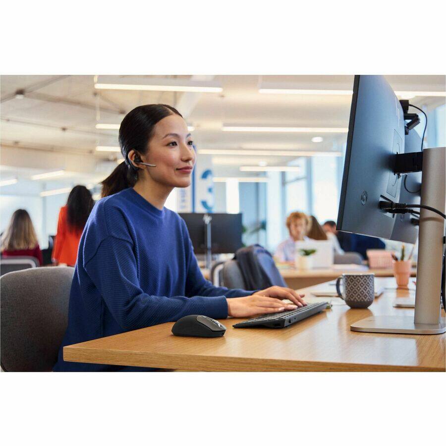 Alt View 3. HP - HP 705 Rechargeable Wireless Mouse (AZ7B1AA) - Wireless - Bluetooth/Radio Frequency - 2.40 GHz - Rechargeable - USB Type - Black.