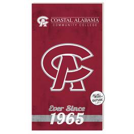 Jardine - Coastal Alabama Community College 11" x 20" Indoor/Outdoor Home Of The Sign - Maroon