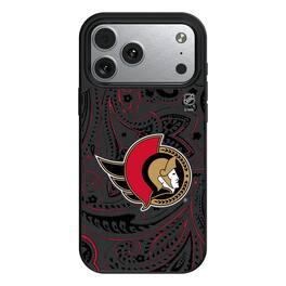 Keyscaper - NHL - Ottawa Senators Paisley iPhone Magnetic Bump Case - 16 Pro - Black