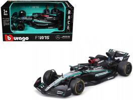 Mercedes-AMG F1 W15 E Performance #63 George Russell Petronas F1 2024 World Championship Race 1/43 Diecast Bburago - Multicolor