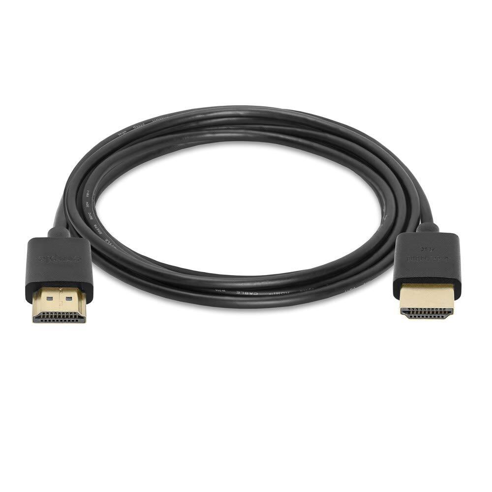 Angle. Cmple.com - Cmple - 2 Pack - Ultra Thin HDMI Cable 10 Feet High Speed 4k@60Hz Slim Flexible HDMI Cord Type-A - Black.