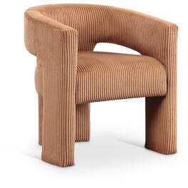 Meridian Furniture - Riz Saddle Corduroy Fabric Accent/Dining Chair - Brown