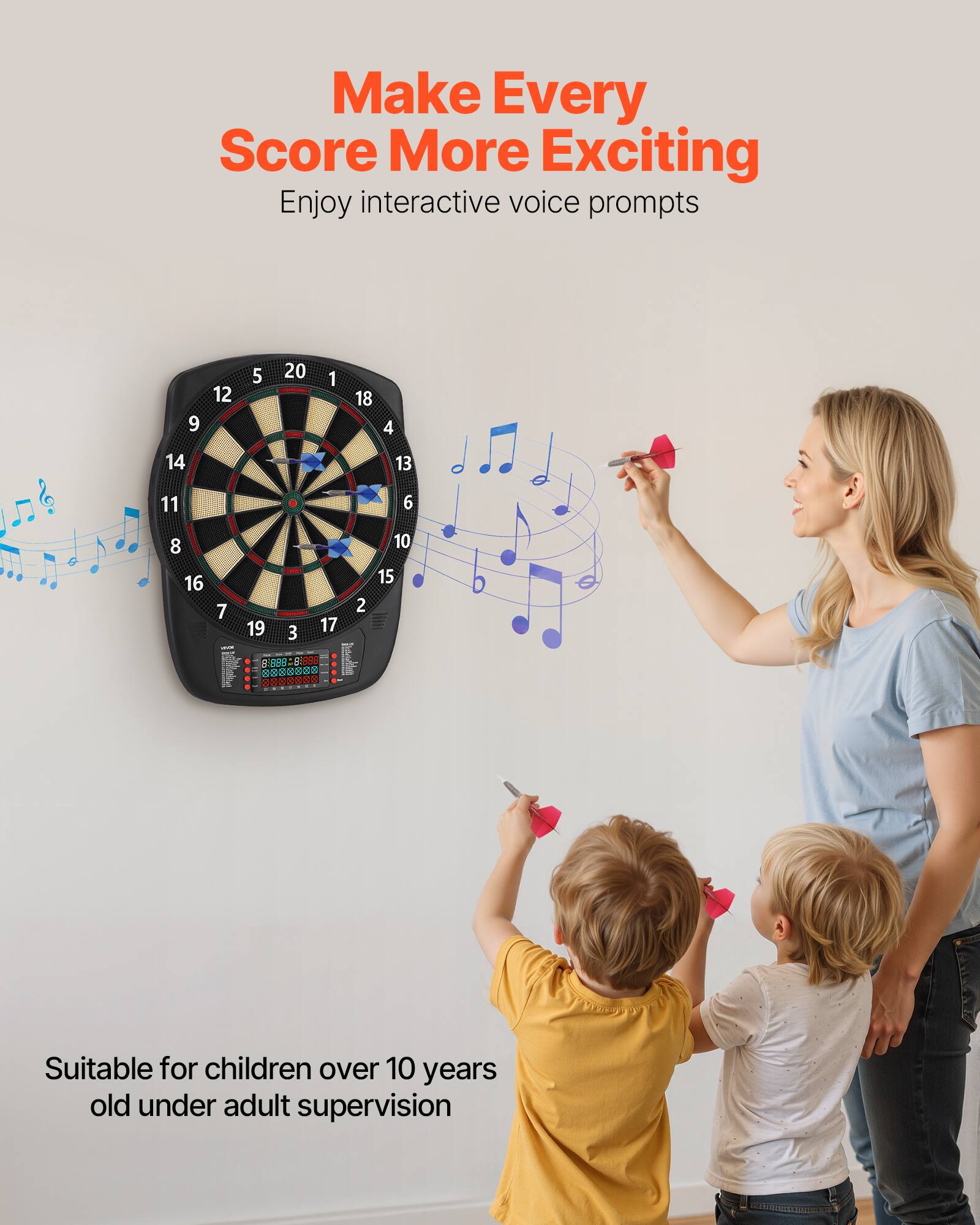 Make Every Score More Exciting  
Enjoy interactive voice prompts  

Suitable for children over 10 years old under adult supervision