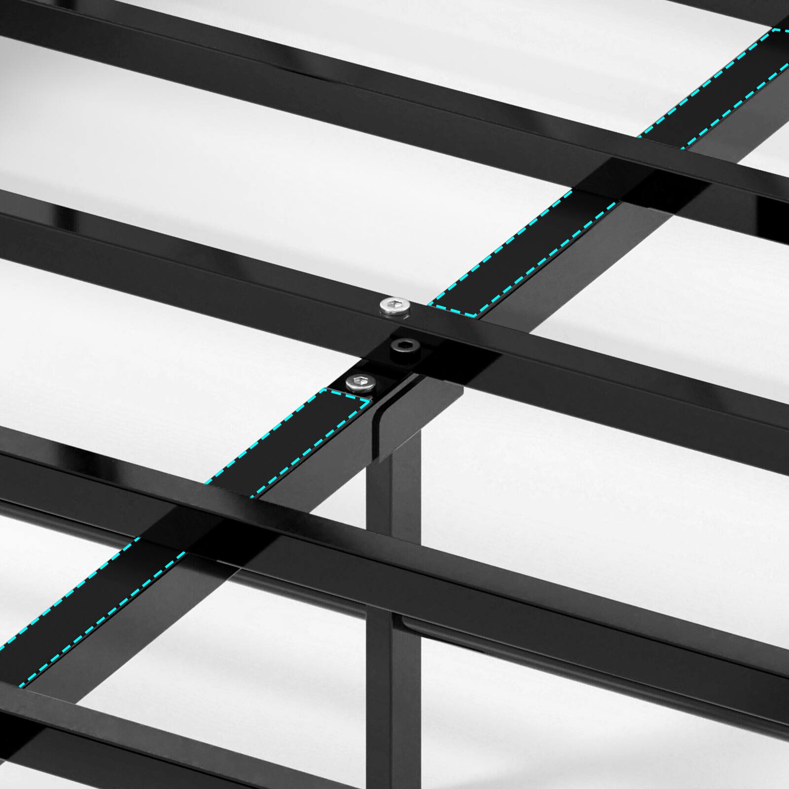 Alt View 8. LUCKY ONE - Queen Assembled Platform Bed Frame with LED Lights Charging Station Storage Headboard - Black-Queen.